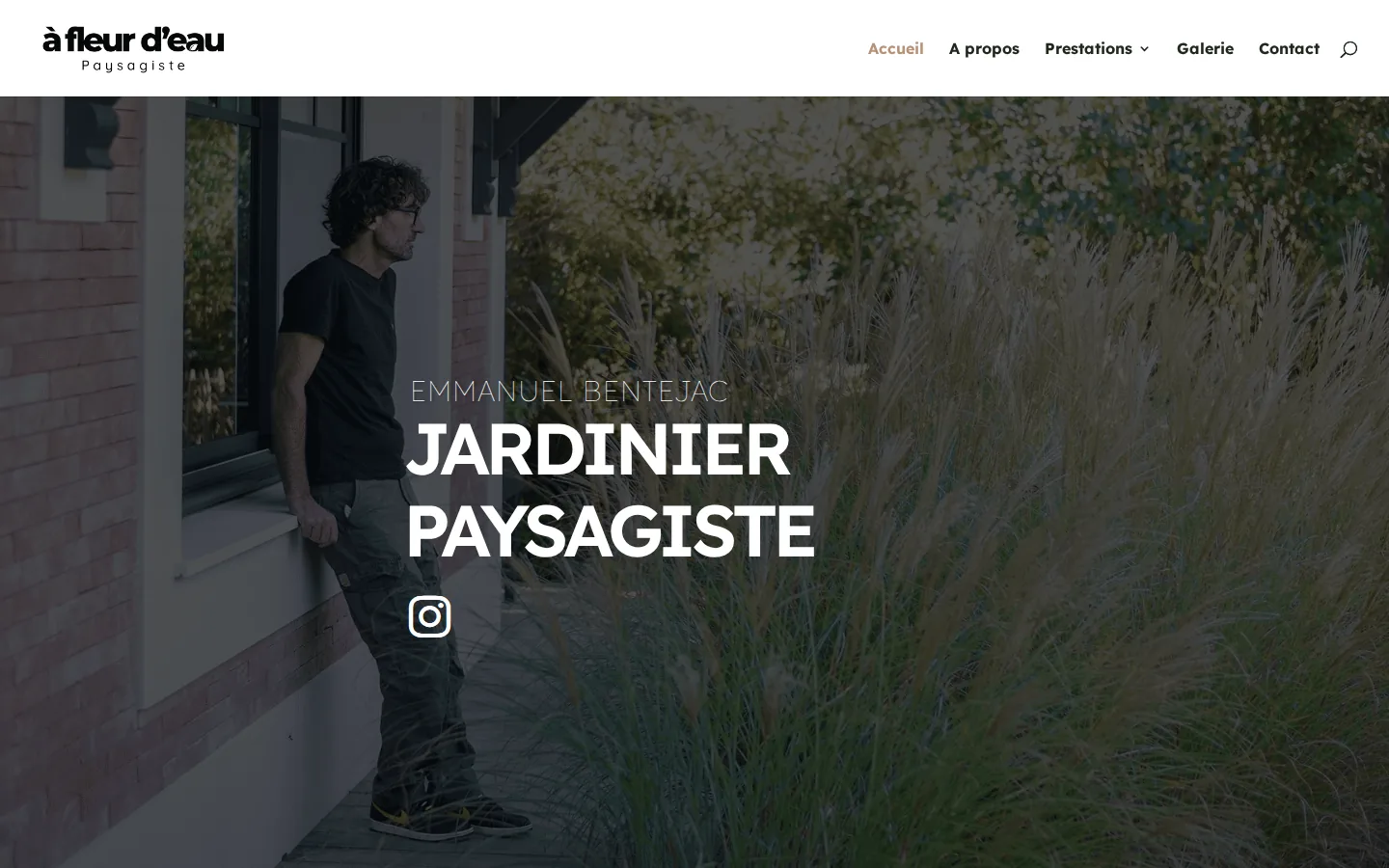 Page d’accueil du site À fleur d’eau, jardinier-paysagiste sur le Bassin d’Arcachon