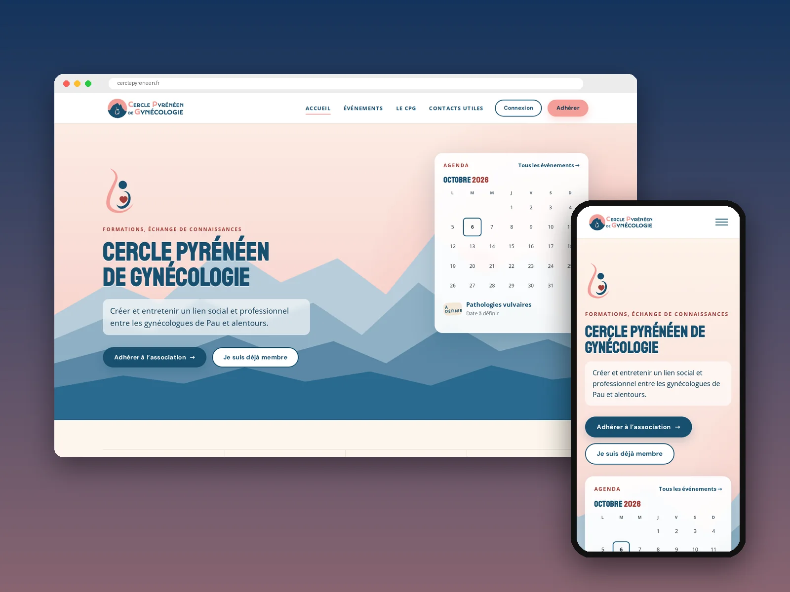 Cercle Pyrénéen de Gynécologie, association médicale | Refonte du site et espace adhérents