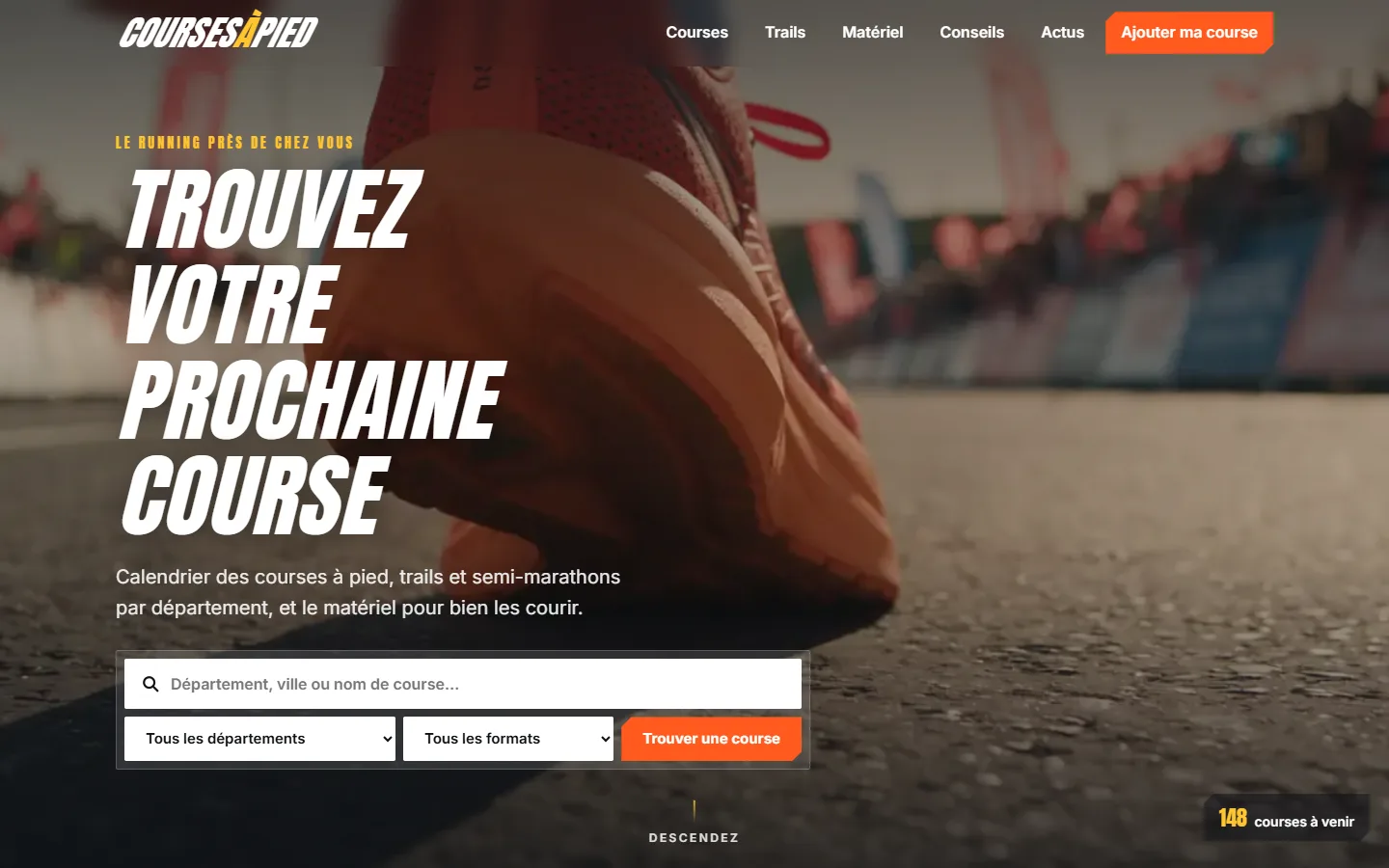 Coursesapied.fr : le calendrier des courses à pied et trails par département