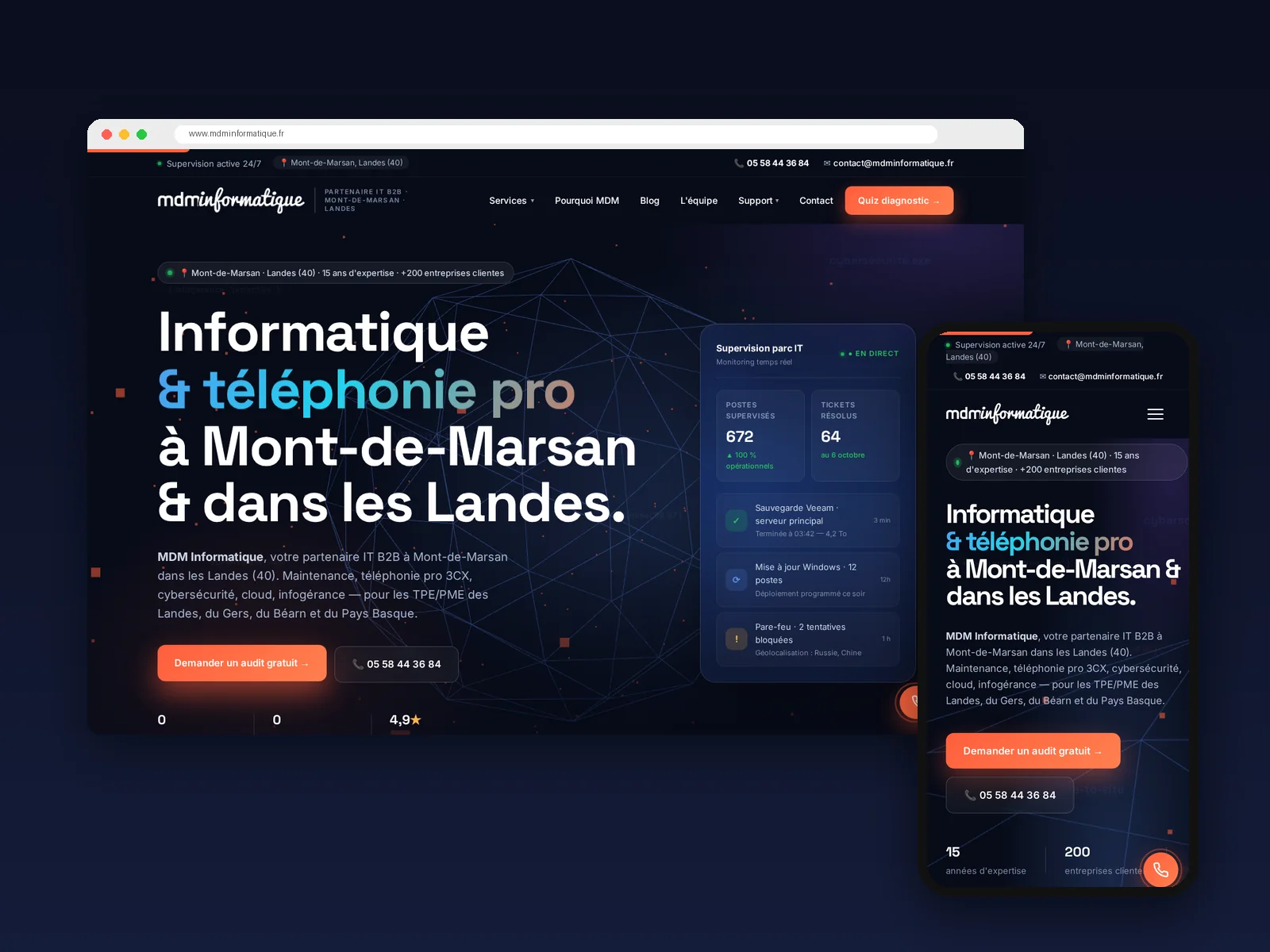 MDM Informatique, prestataire IT pour TPE et PME | Refonte du site internet 2026