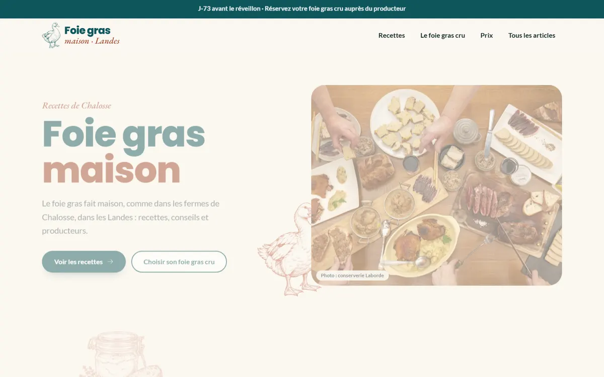 Foiegras-landes.fr, le foie gras fait maison