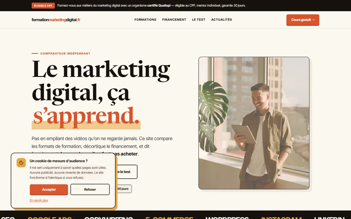 Formation-marketing-digital.fr, comparer les formations marketing digital