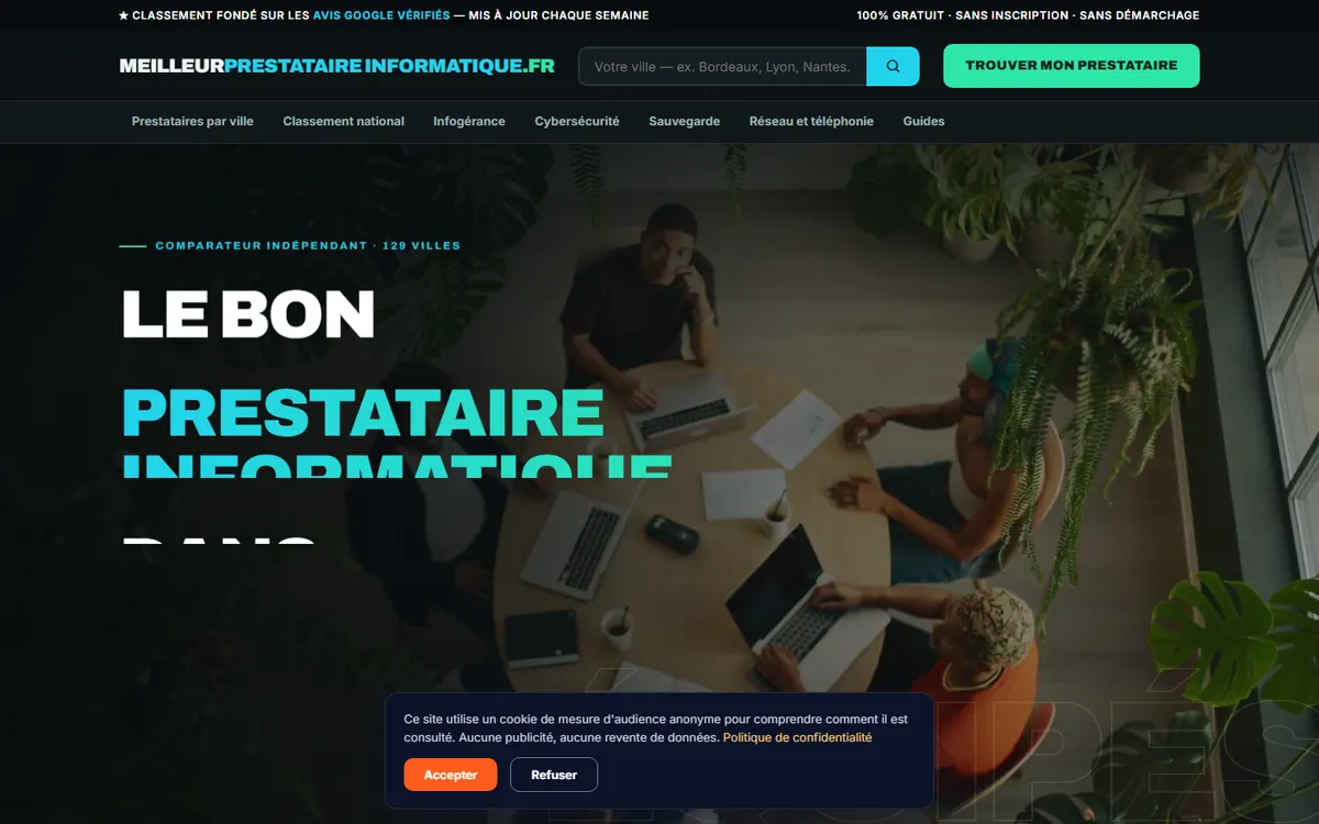 Meilleurprestataireinformatique.fr, les prestataires informatiques classés par ville